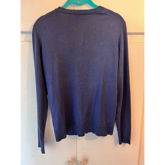 NWT Karen Scott “Jersey Cardi” Navy Blue Cardigan, Petite Small Sweater - Picture 2 of 7